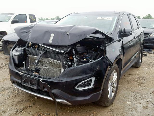 2FMPK3J85HBB73629 - 2017 FORD EDGE SEL BLACK photo 2