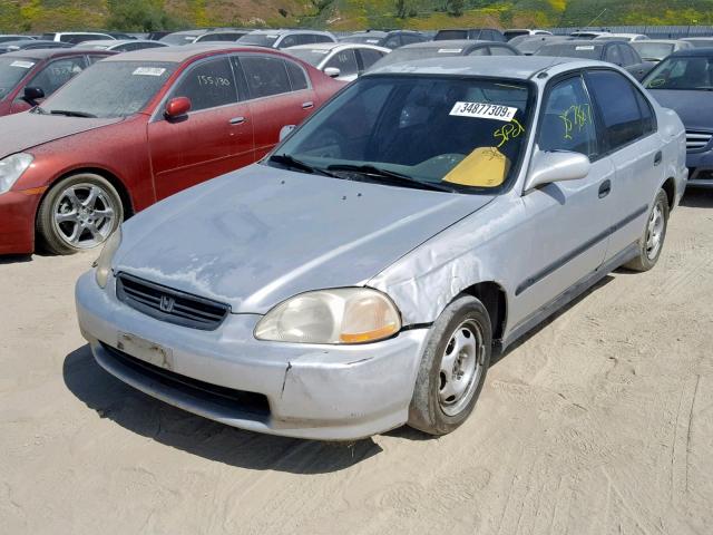 2HGEJ6620VH503482 - 1997 HONDA CIVIC DX SILVER photo 2