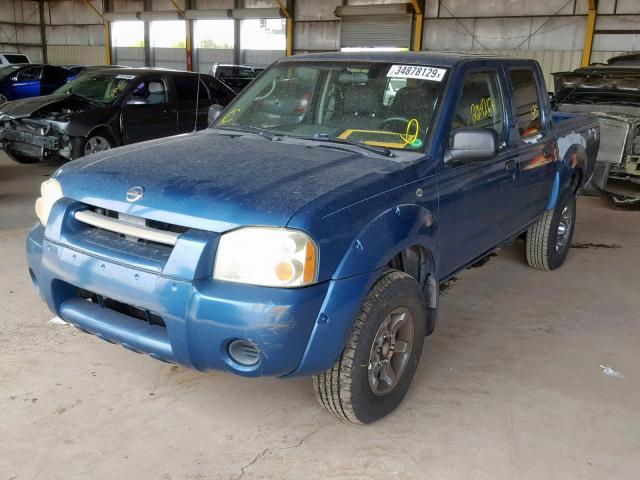 1N6ED27T64C412608 - 2004 NISSAN FRONTIER C BLUE photo 2