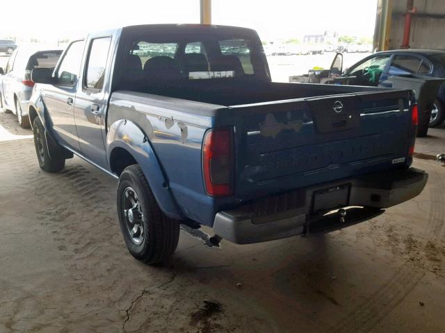 1N6ED27T64C412608 - 2004 NISSAN FRONTIER C BLUE photo 3