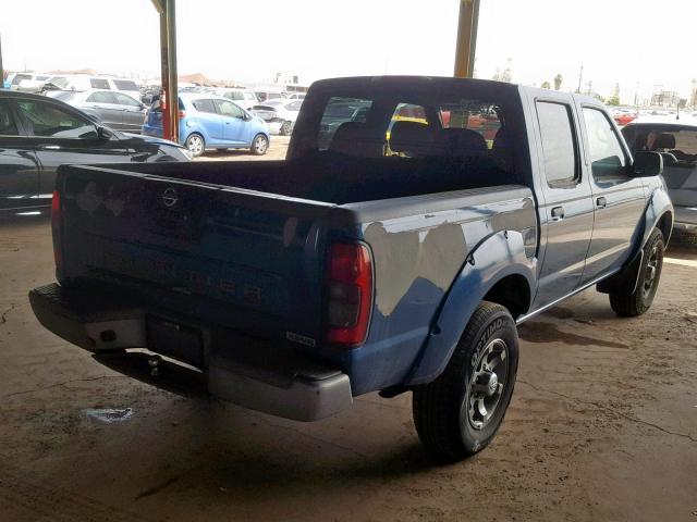 1N6ED27T64C412608 - 2004 NISSAN FRONTIER C BLUE photo 4