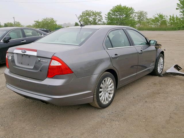 3FADP0L35AR126512 - 2010 FORD FUSION HYB GRAY photo 4