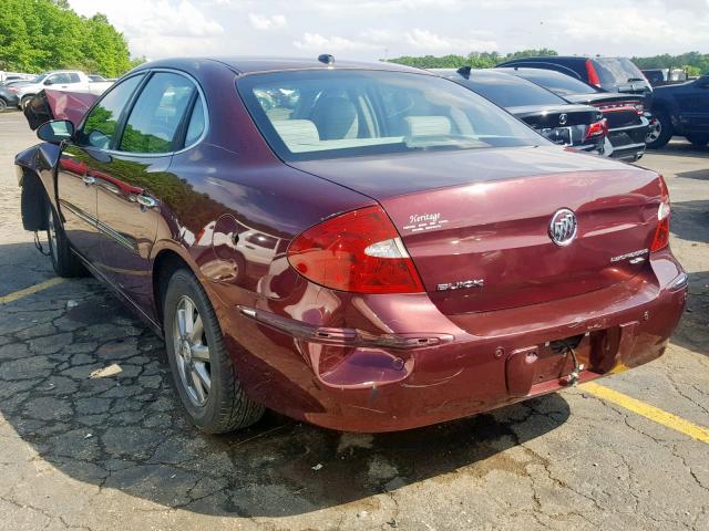 2G4WD582171192914 - 2007 BUICK LACROSSE C BURGUNDY photo 3