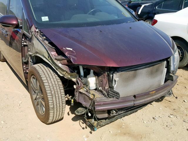 5FNRL5H91EB069321 - 2014 HONDA ODYSSEY TO MAROON photo 9