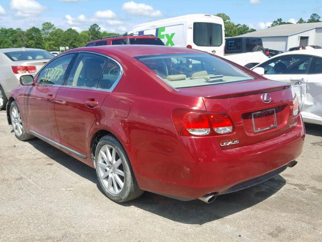 JTHBH96SX65015484 - 2006 LEXUS GS 300 MAROON photo 3