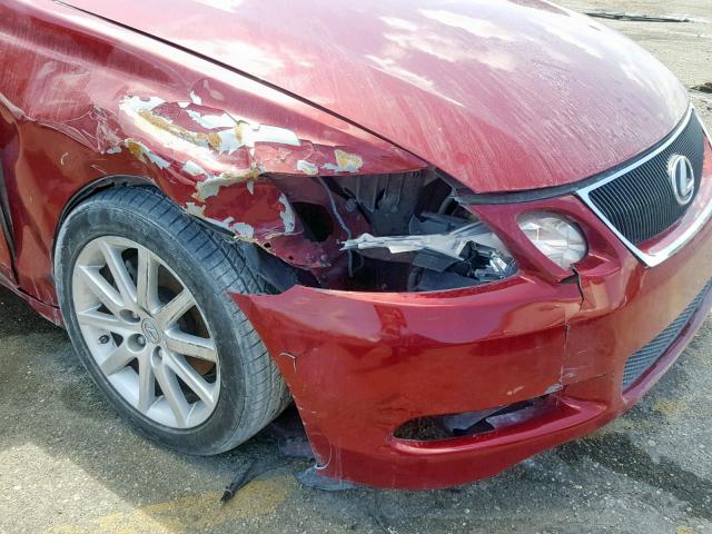 JTHBH96SX65015484 - 2006 LEXUS GS 300 MAROON photo 9