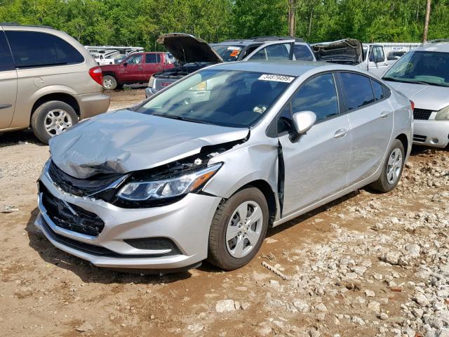 1G1BC5SM4H7274004 - 2017 CHEVROLET CRUZE LS SILVER photo 2