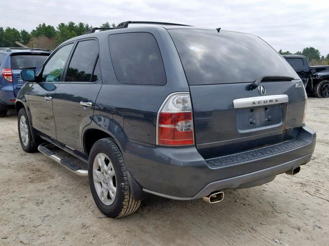 2HNYD18696H500405 - 2006 ACURA MDX TOURIN BLUE photo 3