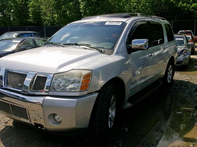 5N1AA08B35N716467 - 2005 NISSAN ARMADA SE SILVER photo 2