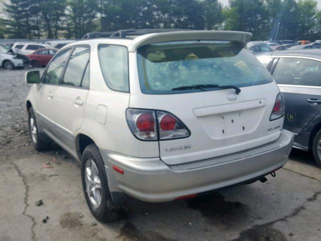 JTJHF10U630313727 - 2003 LEXUS RX 300 WHITE photo 3