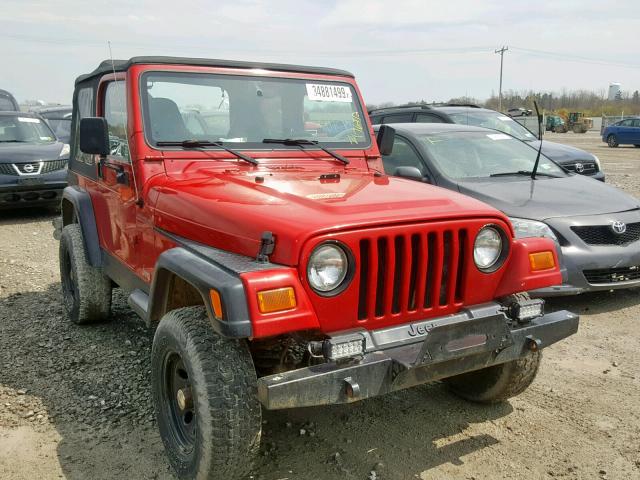 1J4FA29P02P720700 - 2002 JEEP WRANGLER / RED photo 1