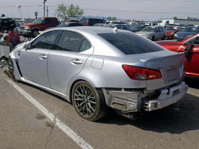 JTHBP5C22B5009236 - 2011 LEXUS IS F SILVER photo 3