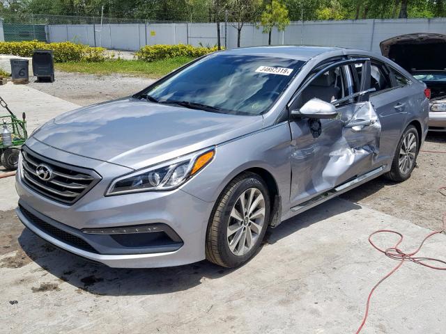 5NPE34AF7GH399929 - 2016 HYUNDAI SONATA SPO SILVER photo 2