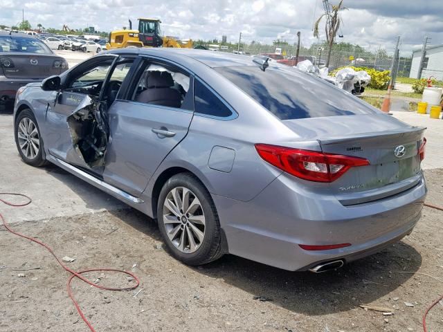 5NPE34AF7GH399929 - 2016 HYUNDAI SONATA SPO SILVER photo 3