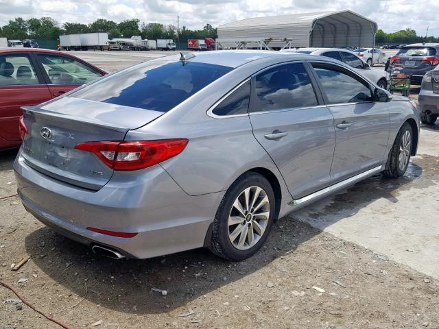 5NPE34AF7GH399929 - 2016 HYUNDAI SONATA SPO SILVER photo 4