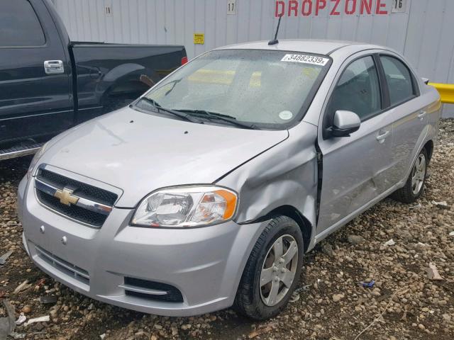 KL1TD5DE8BB190293 - 2011 CHEVROLET AVEO LS SILVER photo 2