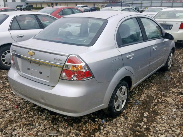 KL1TD5DE8BB190293 - 2011 CHEVROLET AVEO LS SILVER photo 4