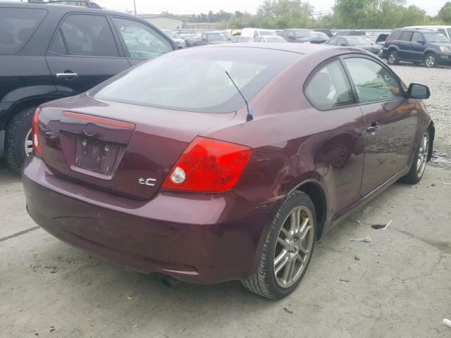 JTKDE177970153507 - 2007 TOYOTA SCION TC MAROON photo 4