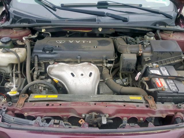 JTKDE177970153507 - 2007 TOYOTA SCION TC MAROON photo 7