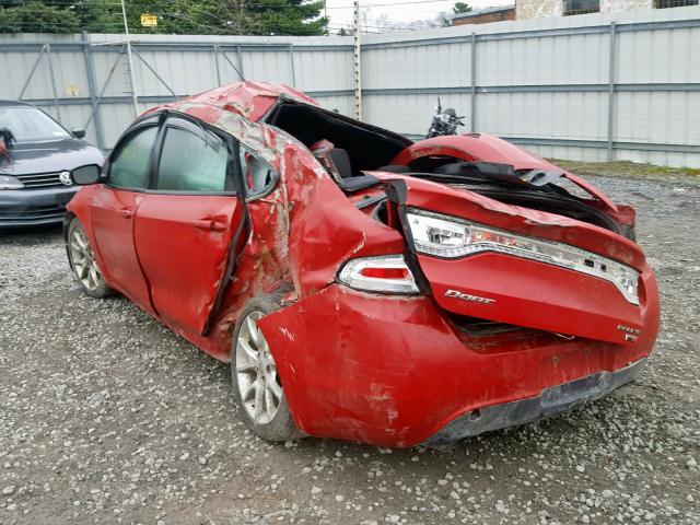 1C3CDFBH6DD167859 - 2013 DODGE DART SXT RED photo 3