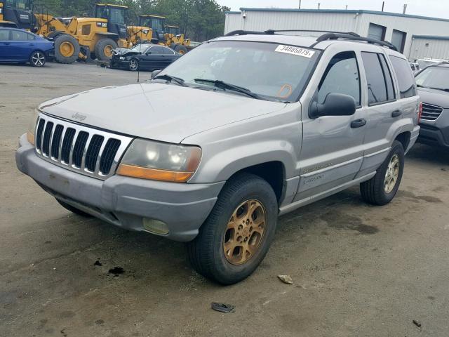 1J4G248S7YC164730 - 2000 JEEP GRAND CHER GRAY photo 2