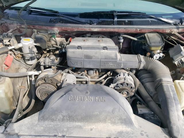 1G1BL53E3NW114947 - 1992 CHEVROLET CAPRICE BURGUNDY photo 7