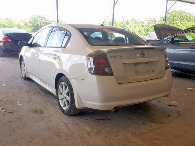 3N1AB6AP1AL635975 - 2010 NISSAN SENTRA 2.0 WHITE photo 3