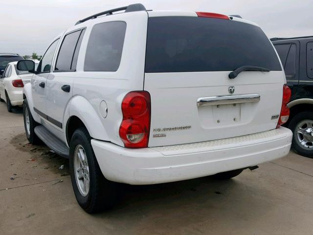 1D8HB48266F139227 - 2006 DODGE DURANGO SL WHITE photo 3