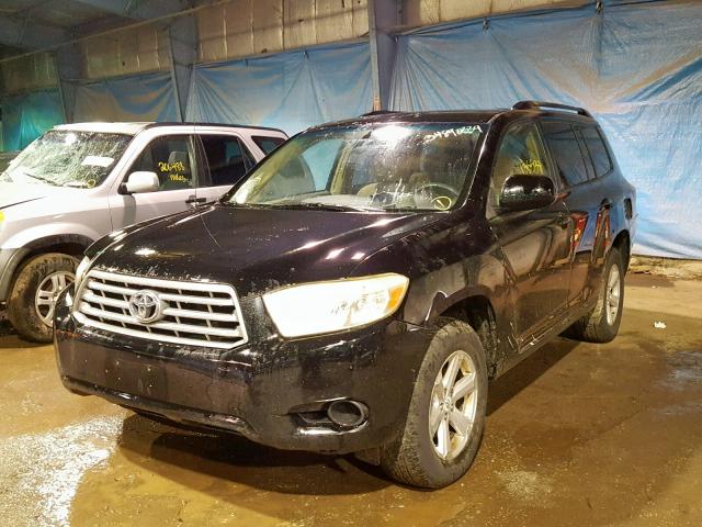 JTEDS41A482058943 - 2008 TOYOTA HIGHLANDER BLACK photo 2