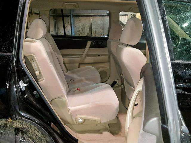 JTEDS41A482058943 - 2008 TOYOTA HIGHLANDER BLACK photo 6