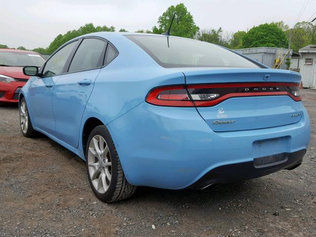 1C3CDFBA6DD226282 - 2013 DODGE DART SXT BLUE photo 3