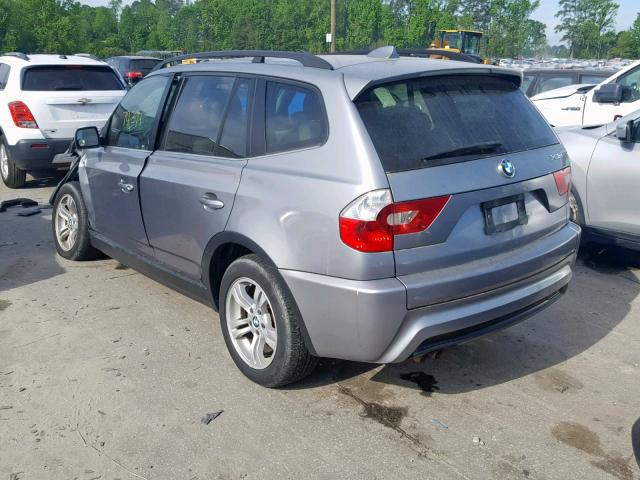 WBXPA93406WG78998 - 2006 BMW X3 3.0I GRAY photo 3