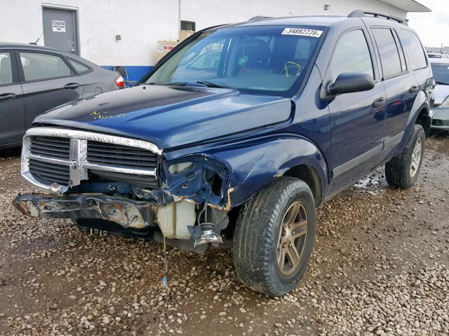 1D4HB48N56F131793 - 2006 DODGE DURANGO SL BLUE photo 2