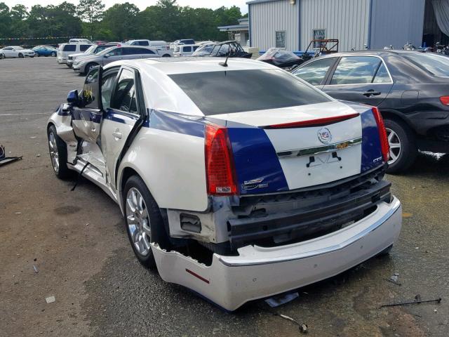 1G6DV57V780160683 - 2008 CADILLAC CTS HI FEA WHITE photo 3