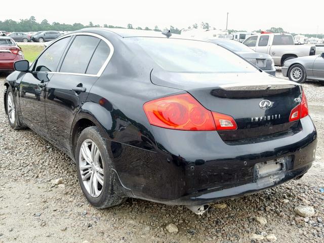 JN1CV6AP6DM303721 - 2013 INFINITI G37 BASE BLACK photo 3