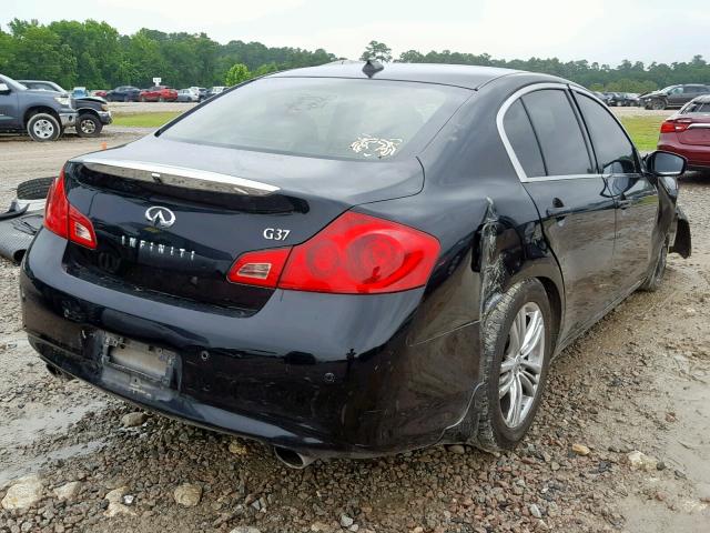 JN1CV6AP6DM303721 - 2013 INFINITI G37 BASE BLACK photo 4