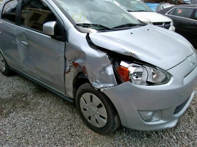 ML32A3HJ9FH005067 - 2015 MITSUBISHI MIRAGE DE SILVER photo 9