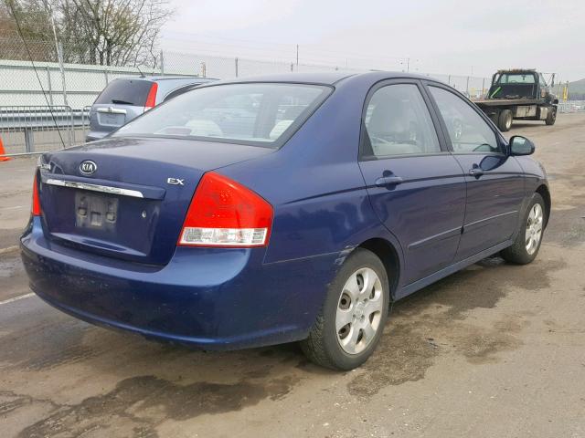 KNAFE122375420670 - 2007 KIA SPECTRA EX BLUE photo 4