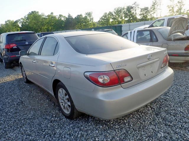 JTHBF30G530091324 - 2003 LEXUS ES 300 SILVER photo 3