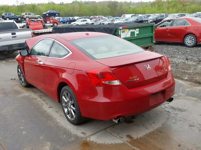 1HGCS2B88CA007252 - 2012 HONDA ACCORD EXL RED photo 3