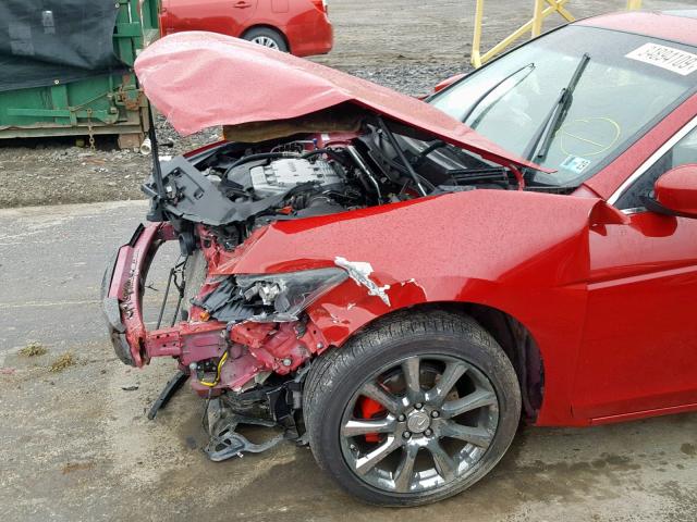 1HGCS2B88CA007252 - 2012 HONDA ACCORD EXL RED photo 9