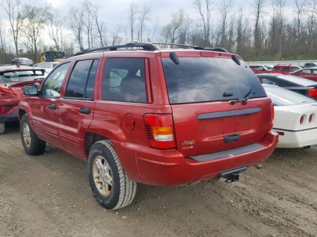 1J4GW48S72C276553 - 2002 JEEP GRAND CHER RED photo 3