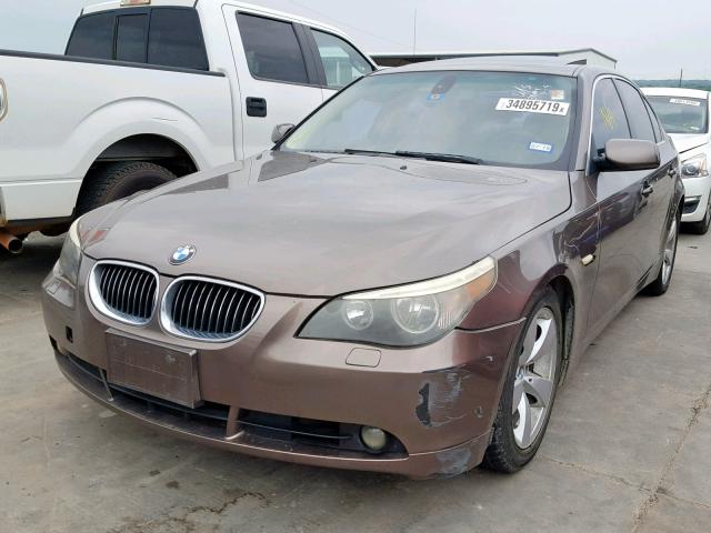 WBANE53547CW60849 - 2007 BMW 525 I BROWN photo 2