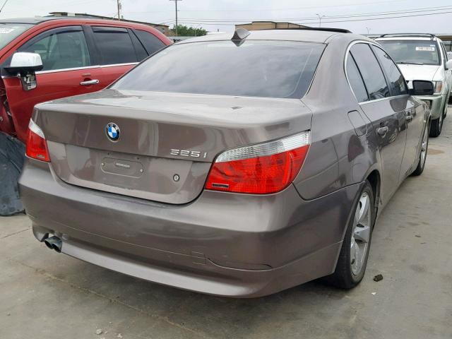 WBANE53547CW60849 - 2007 BMW 525 I BROWN photo 4