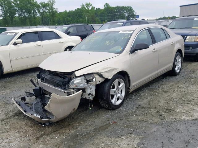 1G1ZA5E09AF112071 - 2010 CHEVROLET MALIBU LS GOLD photo 2