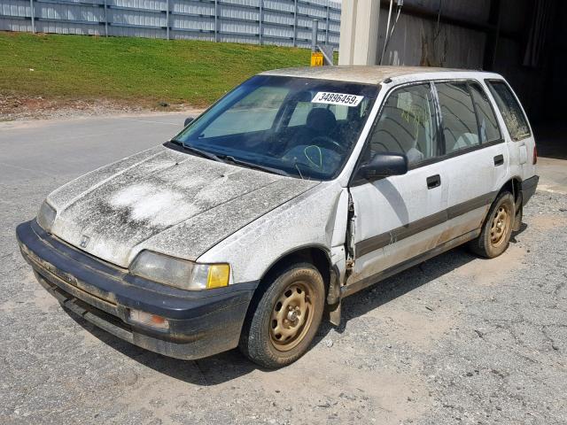 JHMEE2754MS007062 - 1991 HONDA CIVIC WHITE photo 2