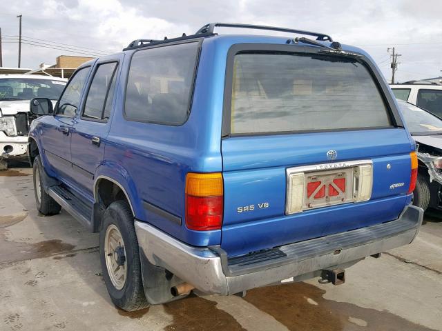 JT3VN29V1P0018460 - 1993 TOYOTA 4RUNNER VN BLUE photo 3