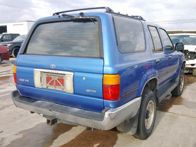 JT3VN29V1P0018460 - 1993 TOYOTA 4RUNNER VN BLUE photo 4