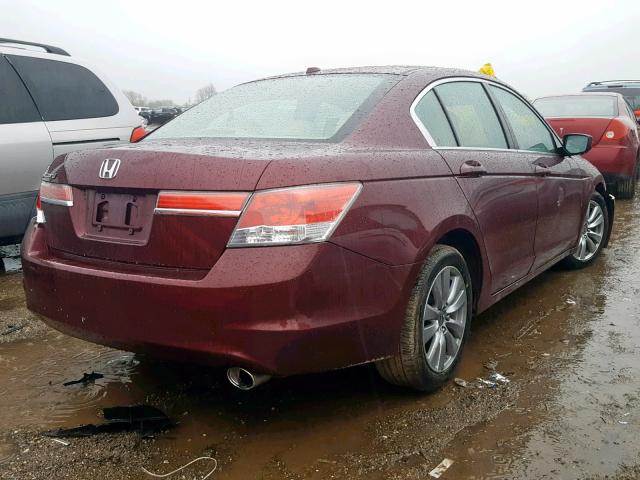 1HGCP2F8XCA138372 - 2012 HONDA ACCORD EXL BURGUNDY photo 4