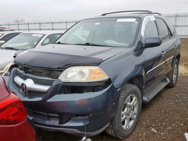 2HNYD18966H505054 - 2006 ACURA MDX TOURIN TEAL photo 2